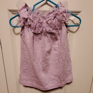 Tea 3/6mos Purple Frill Tank